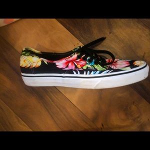 Vans flower shoes